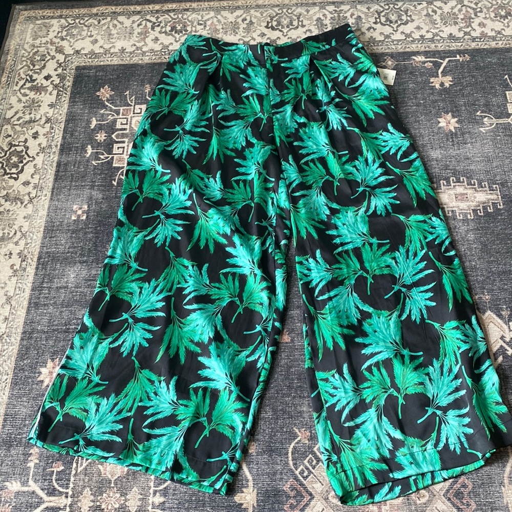 NWT Women’s Fe Noel for Target Green and Black Leaf Pants size XXL